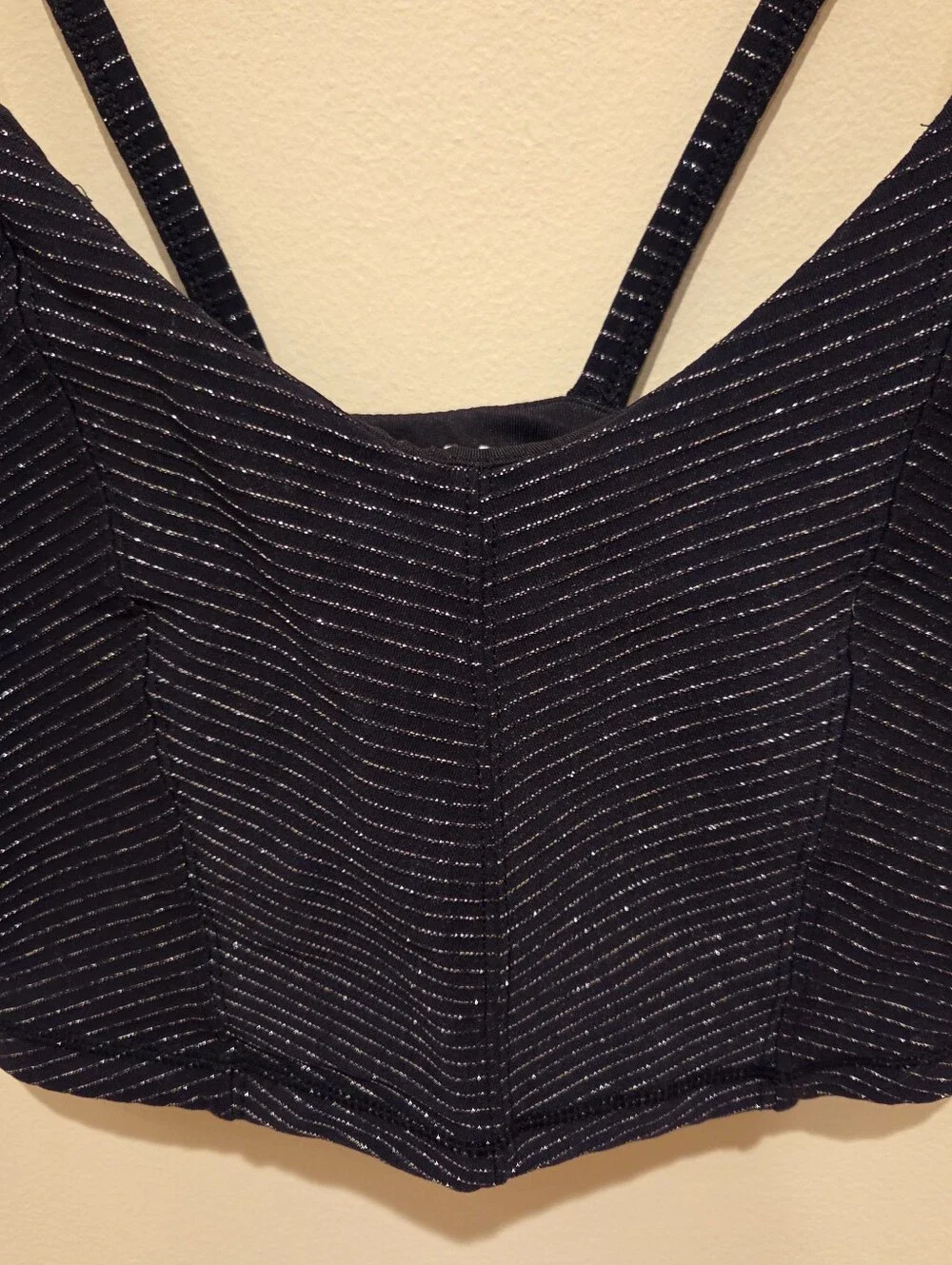 Glyder Charge Bra Top - Black And Gold